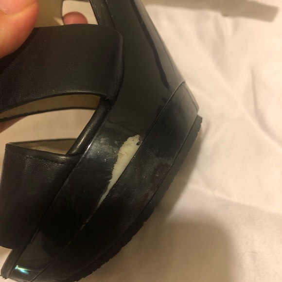 MICHAEL Kors Carla Leather Platform Sandal BLACK - Picture 7 of 9